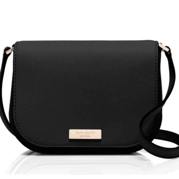 Kate Spade Laurel Way Carsen Saffiano Cow Leather Crossbody Shoulder Bag Black